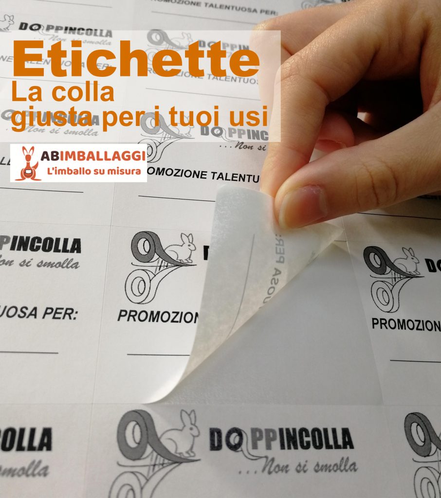 Colla per etichette adesive