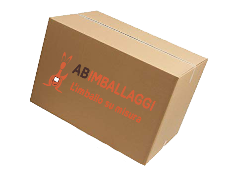 Scatola di cartone personalizzata con logo AB Imballaggi