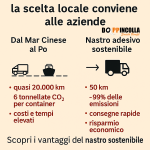 Scegli un nastro adesivo sostenibile: riduci i costi, tagli le emissioni del 99% e ricevi forniture rapide e flessibili con la filiera corta.