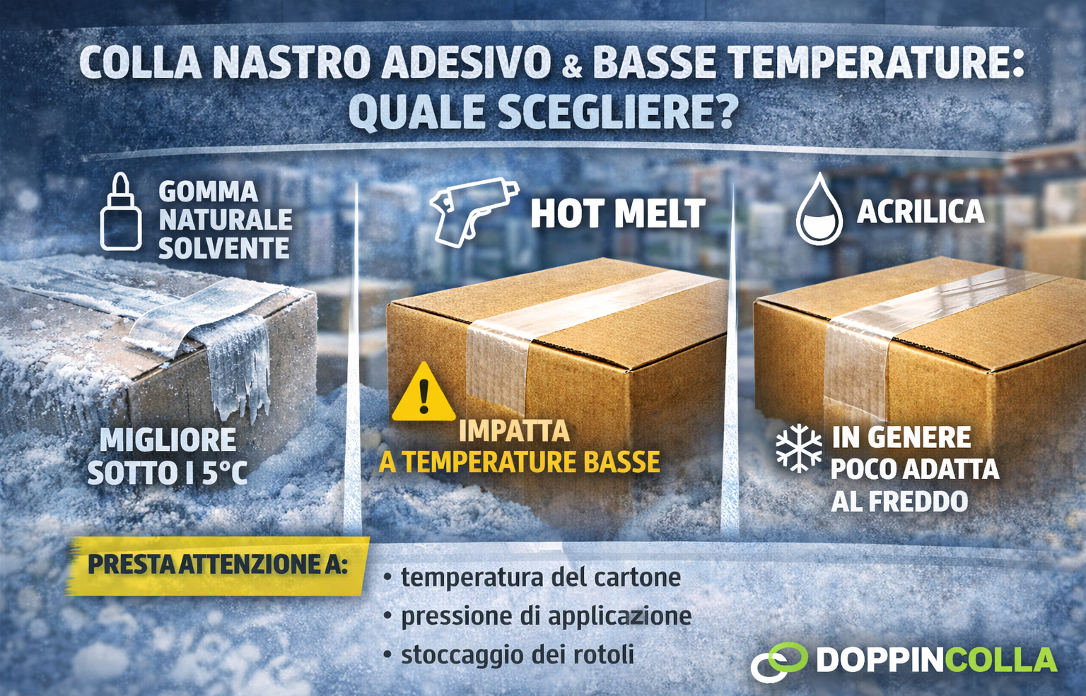 colla nastro adesivo basse temperature