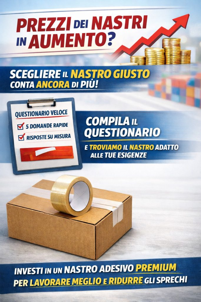 Nastro adesivo premium aumenti e questionario